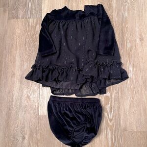 Andy & Evan Navy Blue Dress (3-6mo)